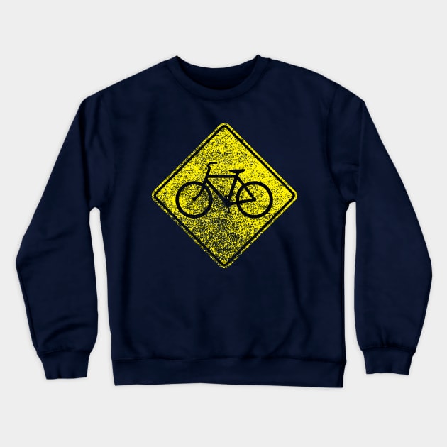 Bike Xing (distressed) Crewneck Sweatshirt by GloopTrekker